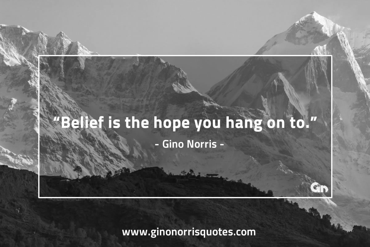 Belief is the hope GinoNorris 1