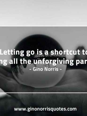 Letting go is a GinoNorris 1