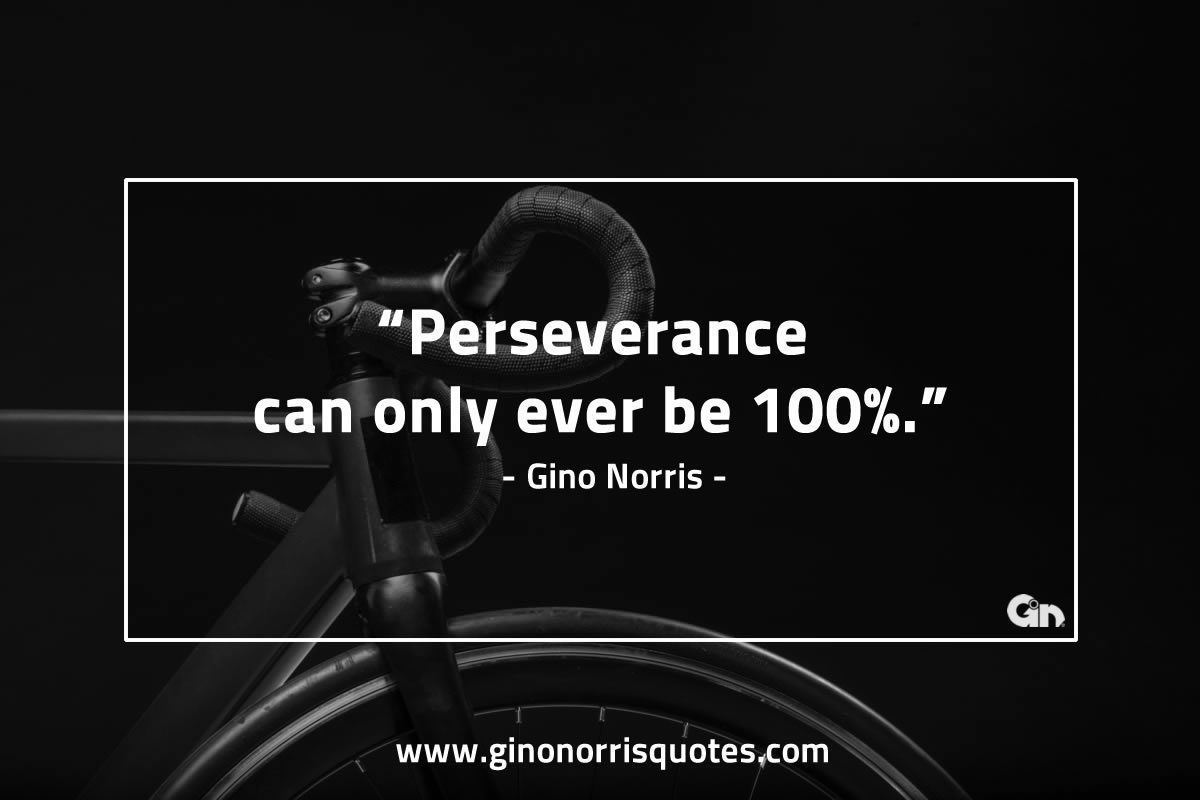 Perseverance can only GinoNorris 1