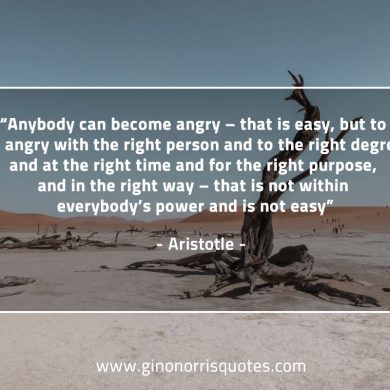 Anybody can become angry AristotleQuotes