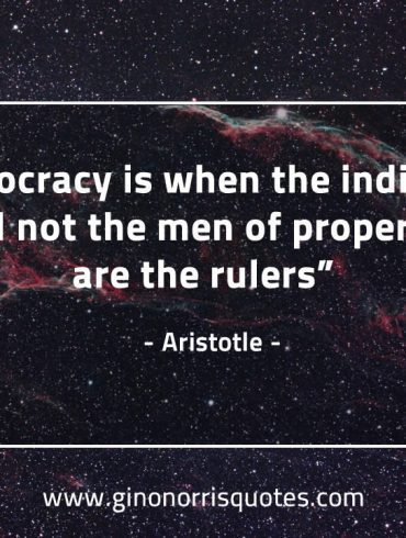 Democracy is when AristotleQuotes