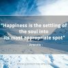 Happiness is the settling AristotleQuotes
