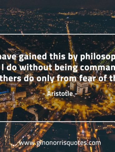 I have gained this by philosophy AristotleQuotes
