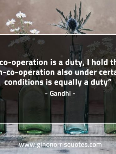 If co operation is a duty GandhiQuotes