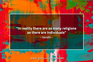 In reality there are as many religions GandhiQuotes