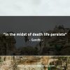 In the midst of death life persists GandhiQuotes