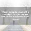 Poetry demands a man AristotleQuotes