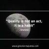 Quality is not an act AristotleQuotes