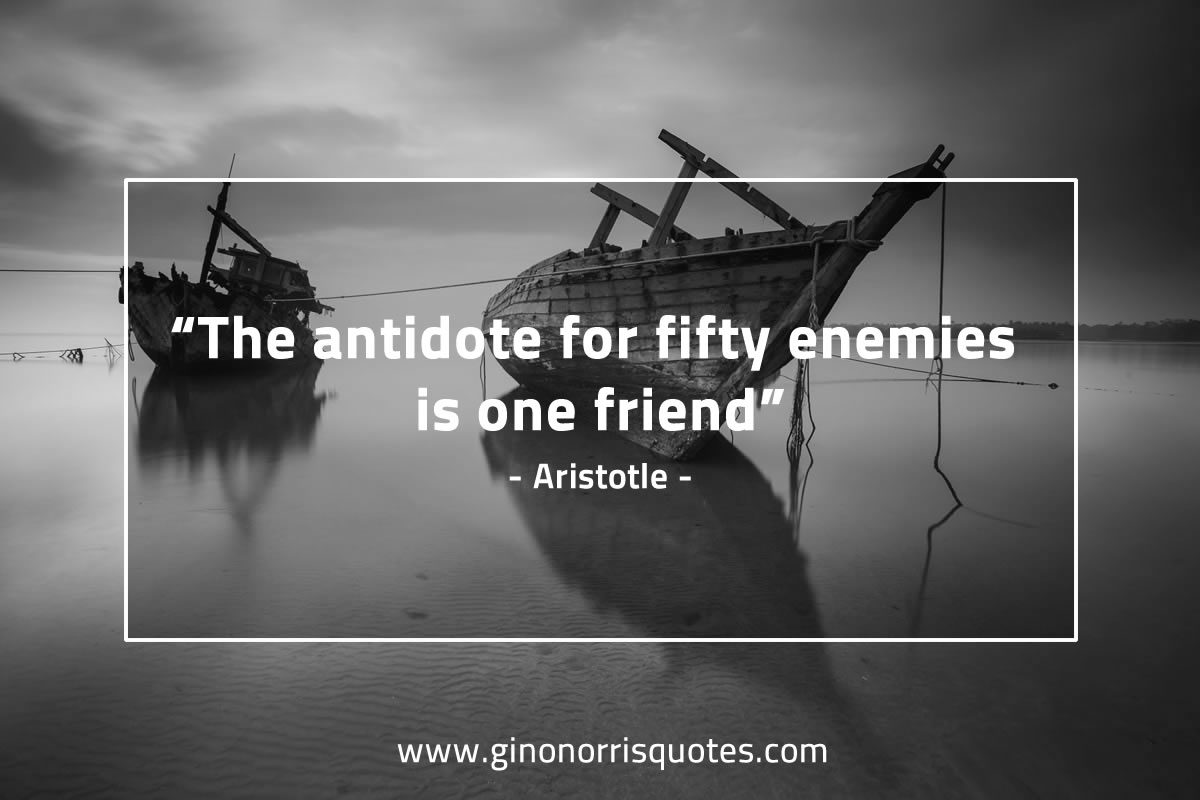 The antidote for fifty enemies AristotleQuotes