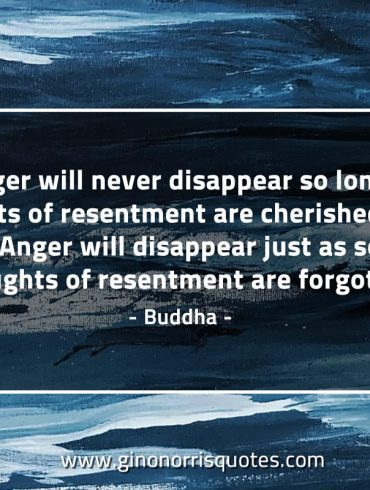 Anger will never disappear BuddhaQuotes