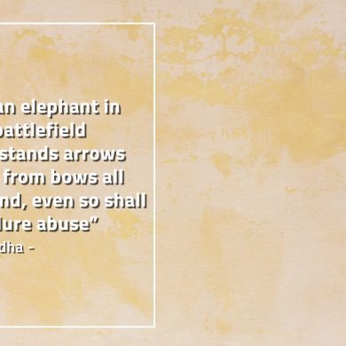 As an elephant in the battlefield BuddhaQuotes