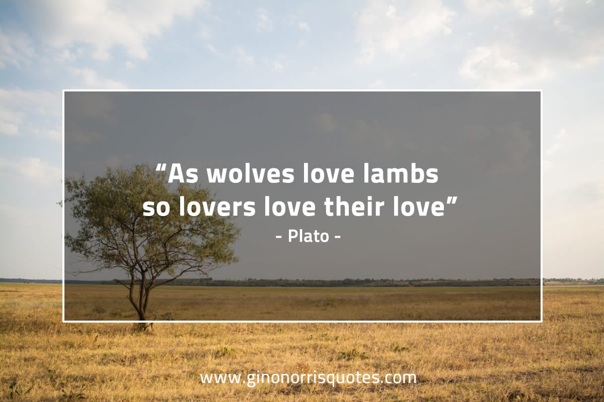 As wolves love lambs PlatoQuotes