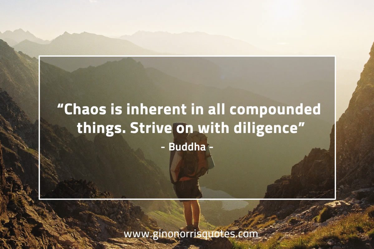 Chaos is inherent BuddhaQuotes