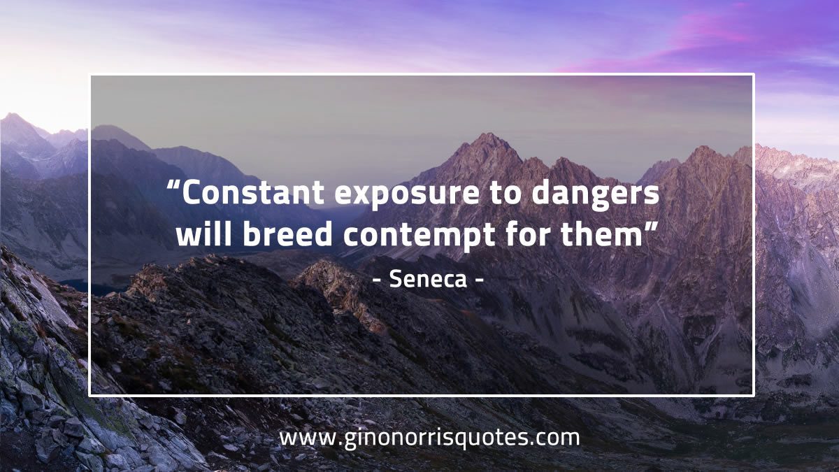 Constant exposure to dangers SenecaQuotes