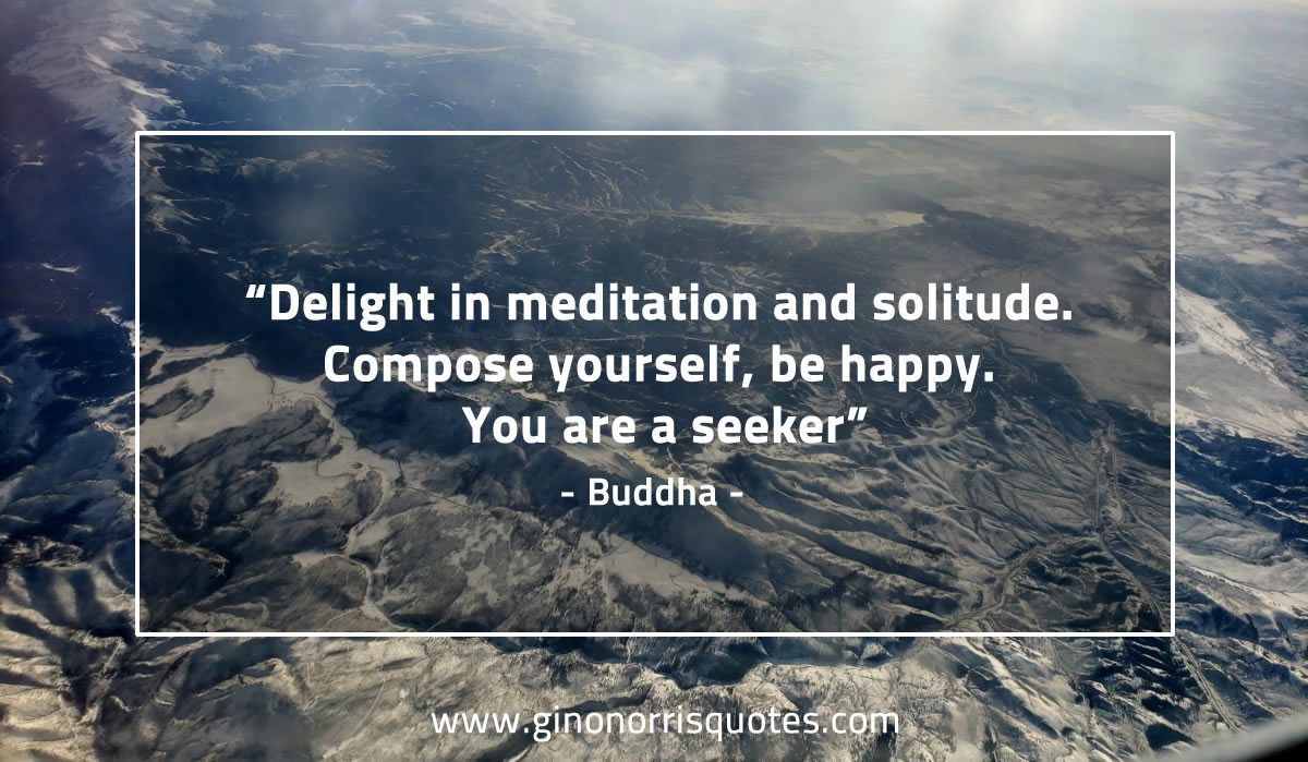 Delight in meditation and solitude BuddhaQuotes