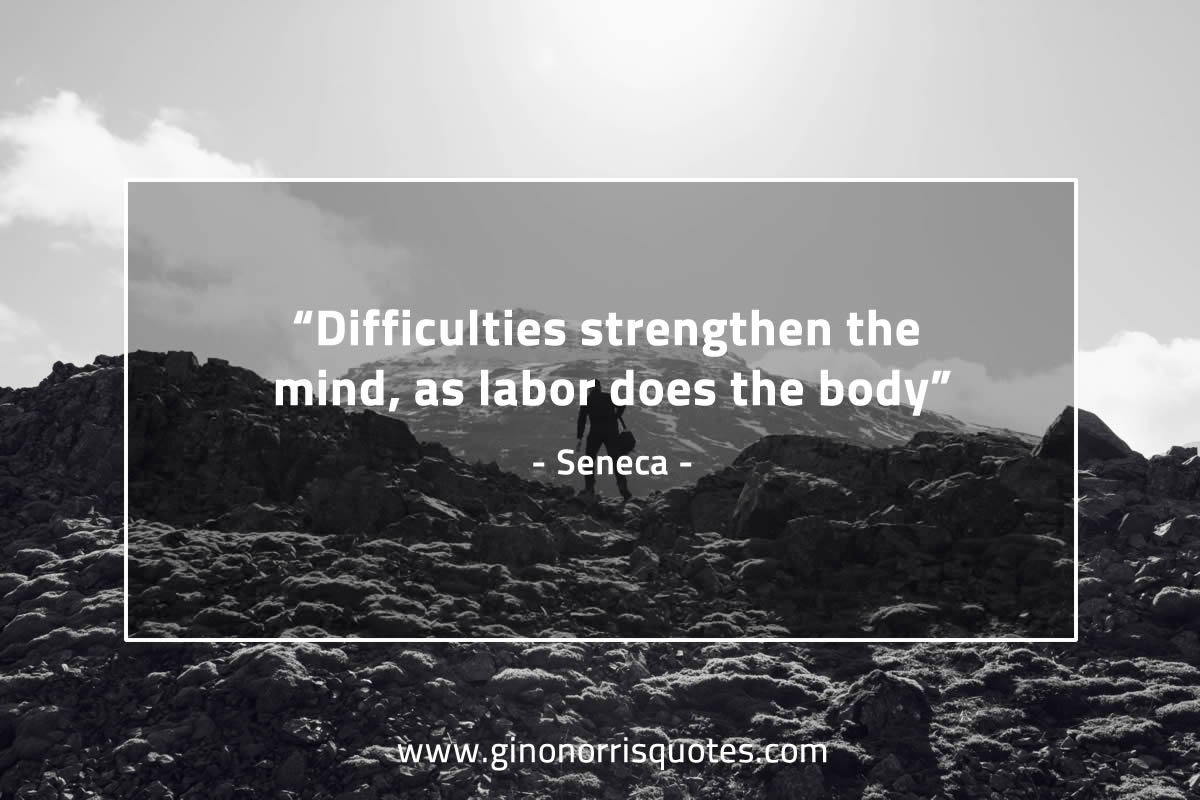 Difficulties strengthen the mind SenecaQuotes
