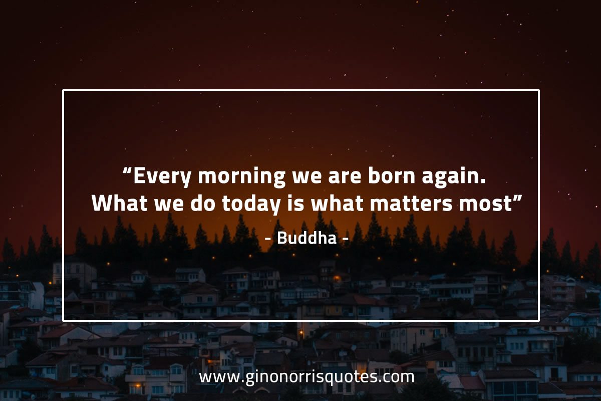 Every morning we are born again BuddhaQuotes
