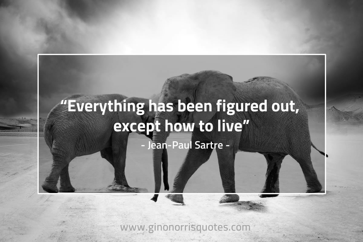 Everything has been figured out SartreQuotes