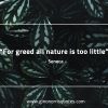 For greed all nature is too little SenecaQuotes