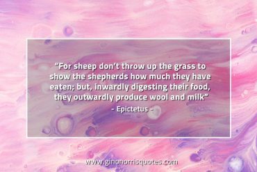 For sheep dont throw up the grass EpictetusQuotes