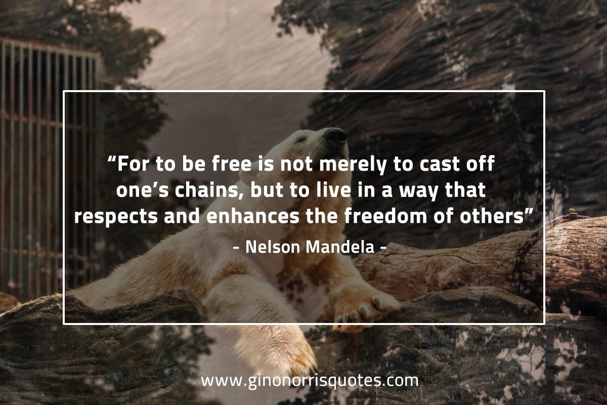 For to be free is not merely MandelaQuotes