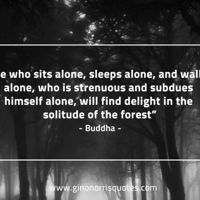 He who sits alone BuddhaQuotes