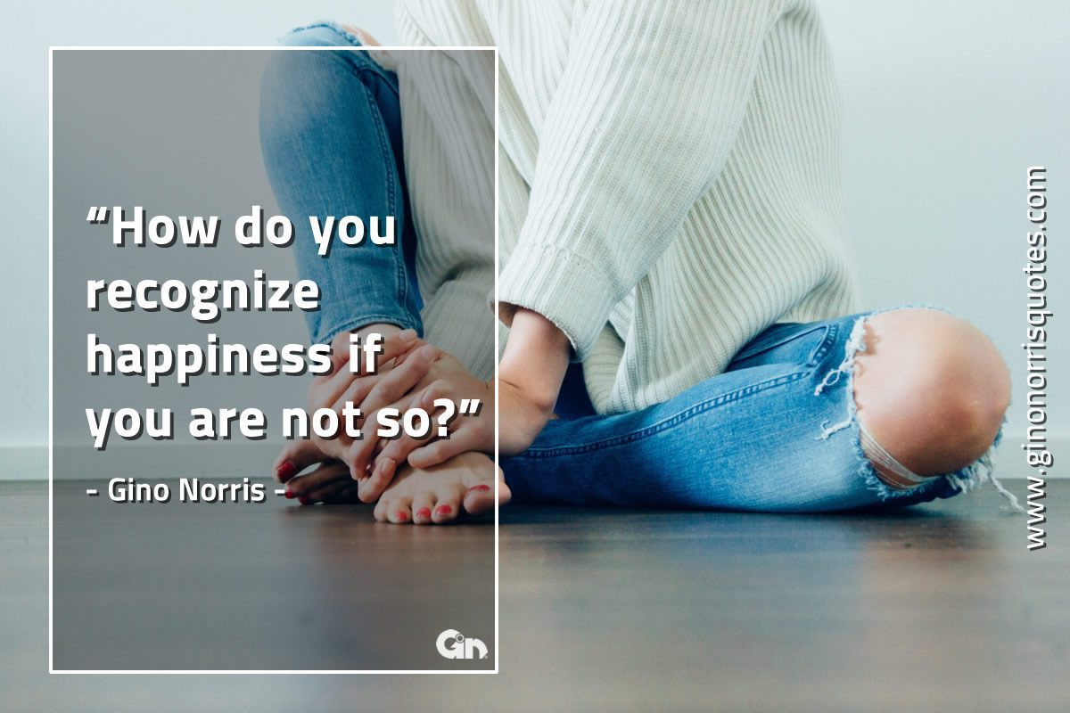 How do you recognize happiness GinoNorrisQuotes