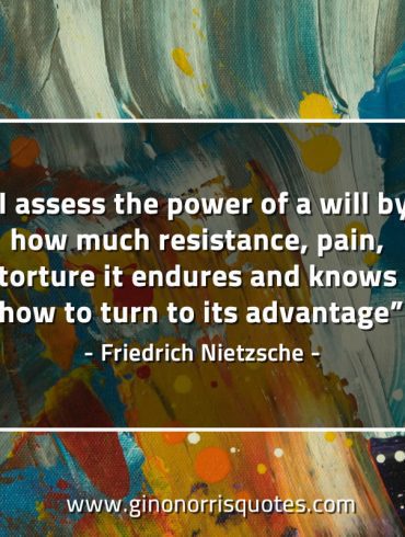 I assess the power of a will NietzscheQuotes