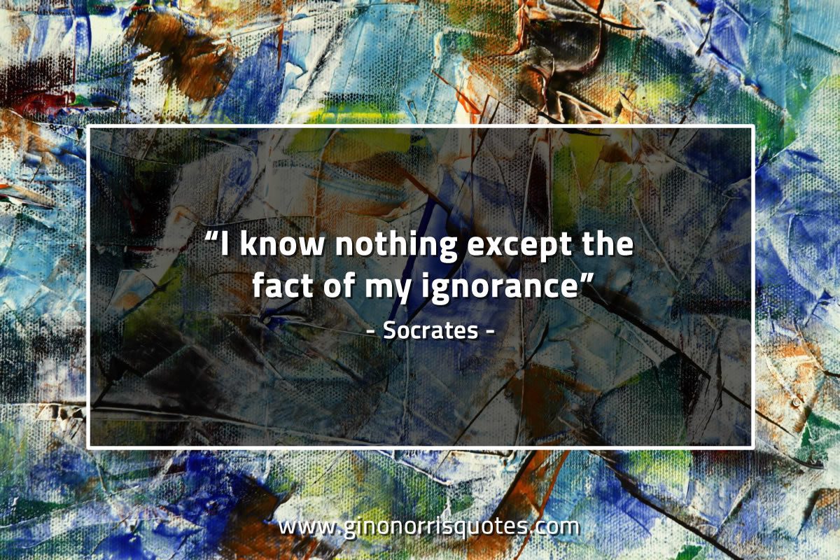 I know nothing except the fact SocratesQuotes
