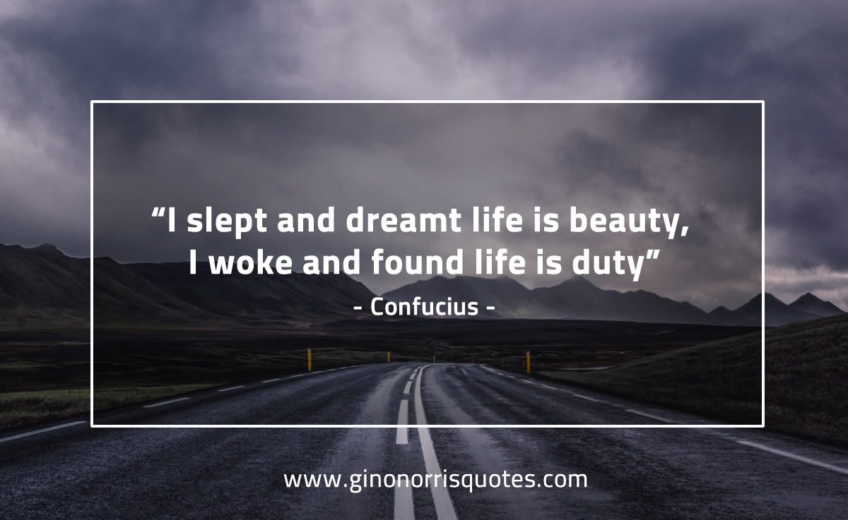 I slept and dreamt ConfuciusQuotes