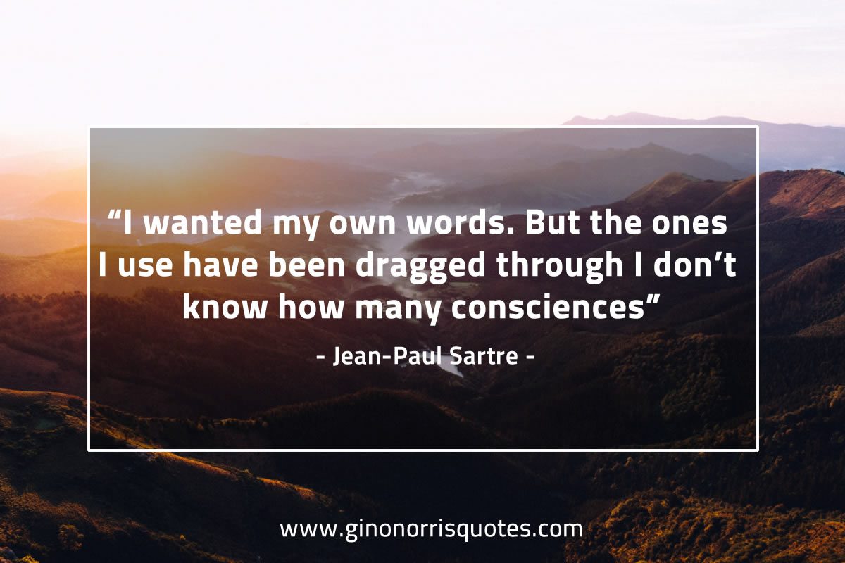 I wanted my own words SartreQuotes