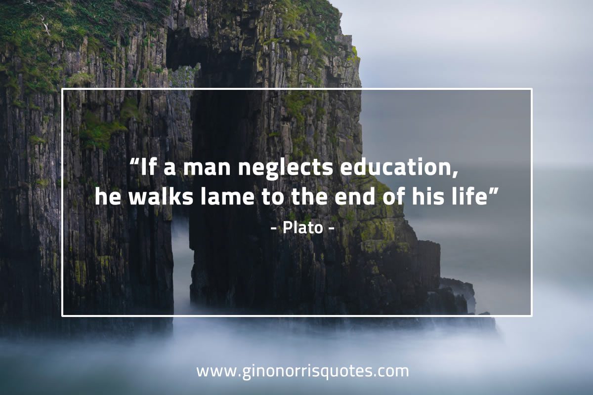 If a man neglects education PlatoQuotes
