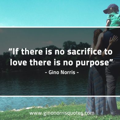 If there is no sacrifice to love GinoNorrisQuotes