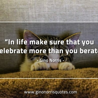 In life make sure that you celebrate more GinoNorrisQuotes