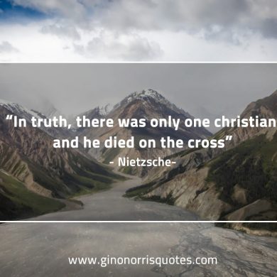 In truth there was only one christian NietzscheQuotes