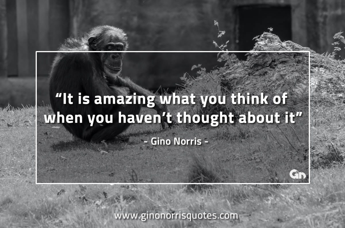 It is amazing what you think of when GinoNorrisQuotes