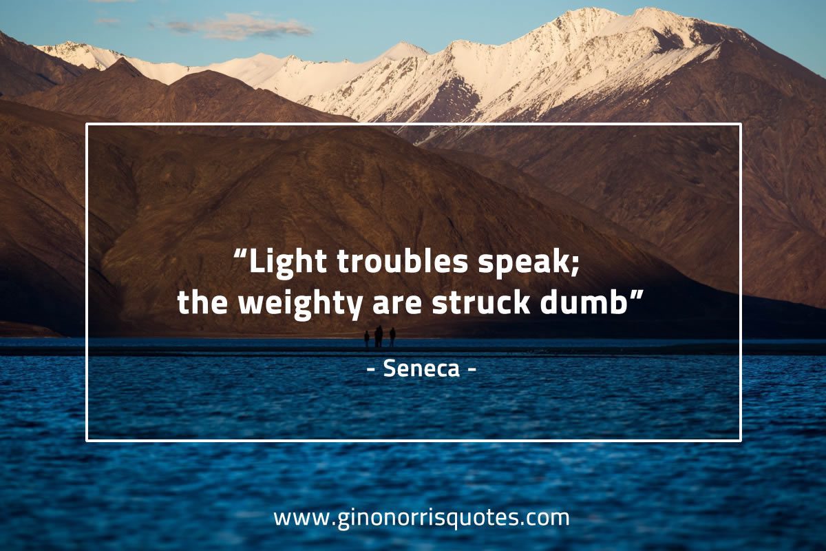 Light troubles speak SenecaQuotes