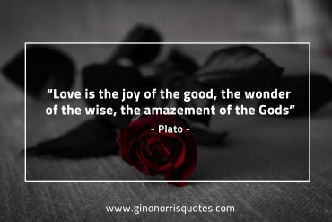 Love is the joy of the good PlatoQuotes