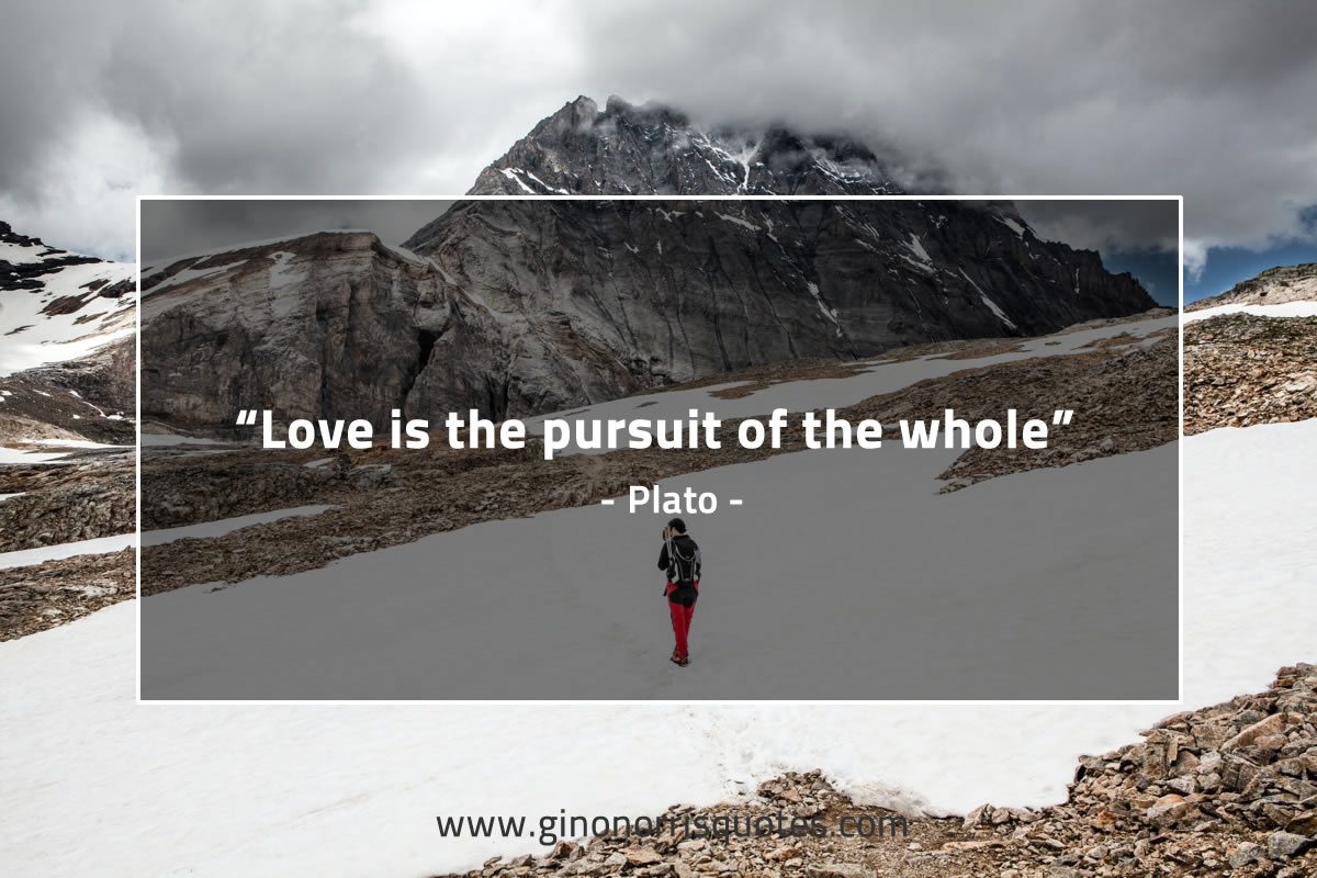 Love is the pursuit of the whole PlatoQuotes