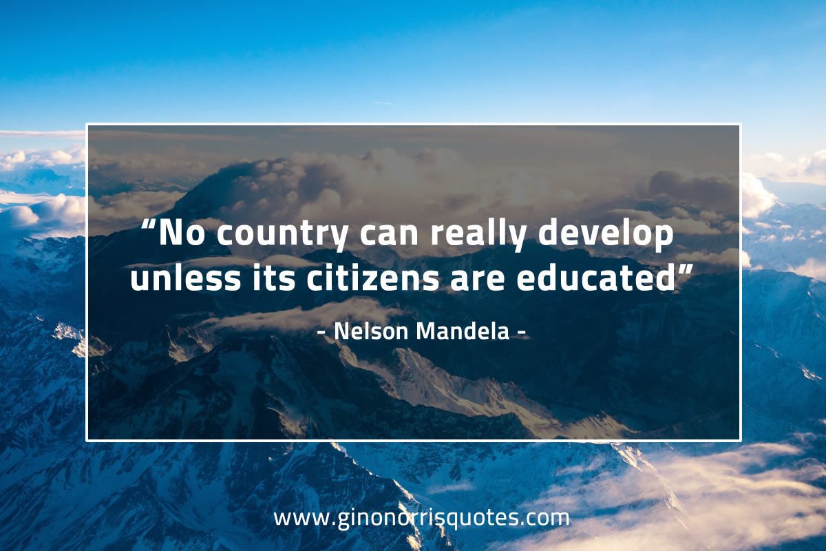 No country can really develop MandelaQuotes