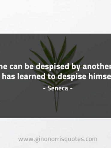 No one can be despised by another SenecaQuotes
