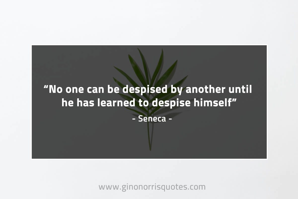 No one can be despised by another SenecaQuotes
