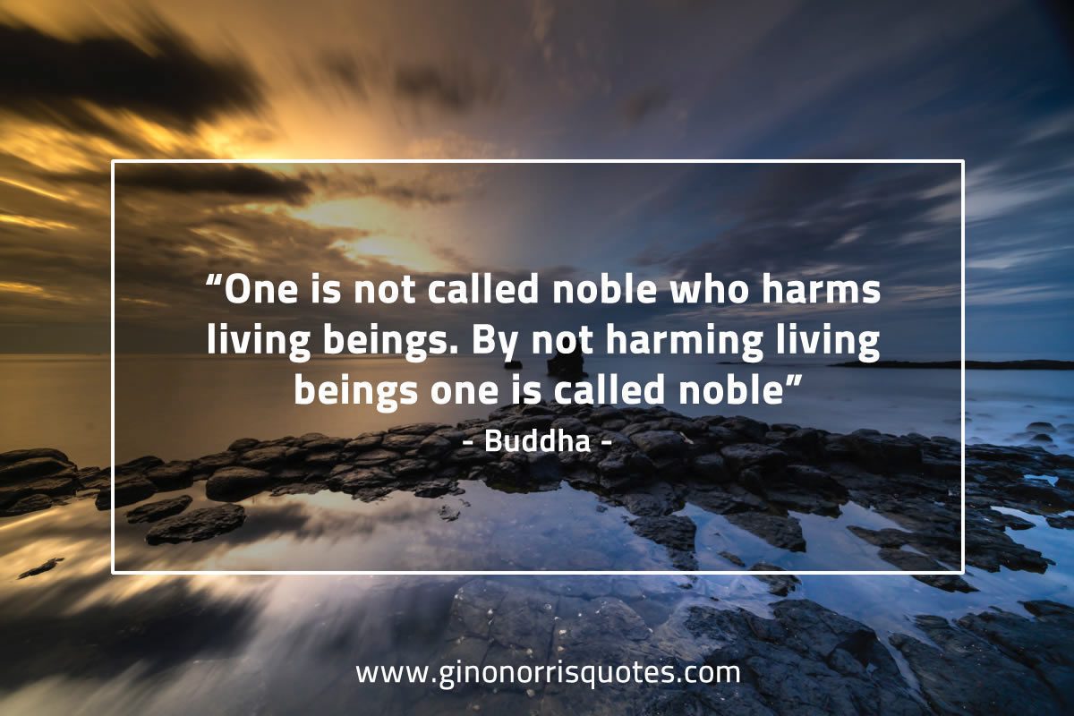 One is not called noble BuddhaQuotes