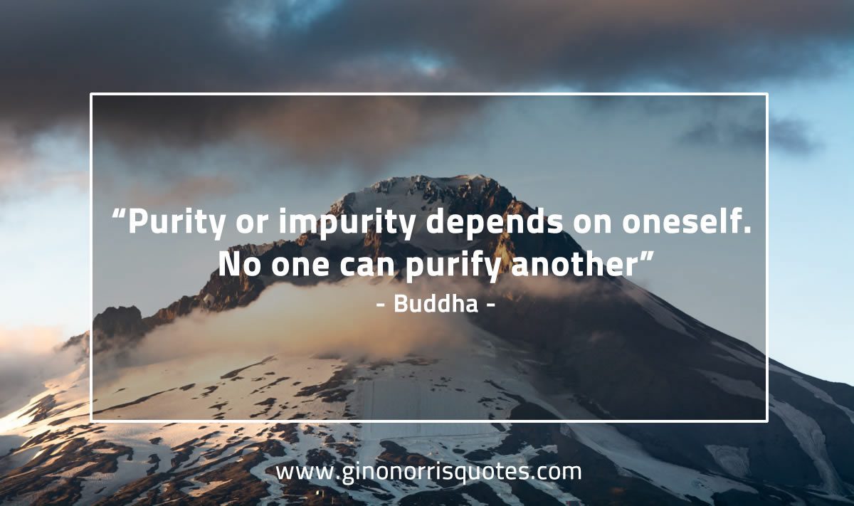 Purity or impurity BuddhaQuotes