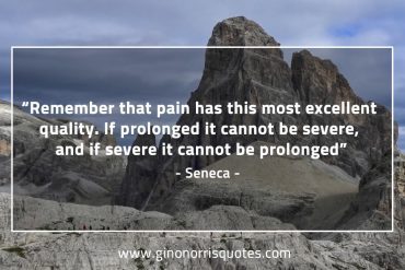 Remember that pain SenecaQuotes