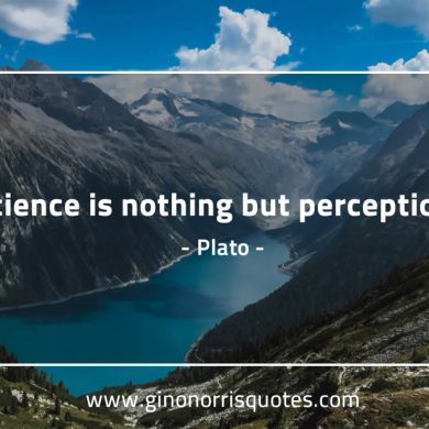 Science is nothing but perception PlatoQuotes