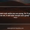 Seek truth while you are young PlatoQuotes