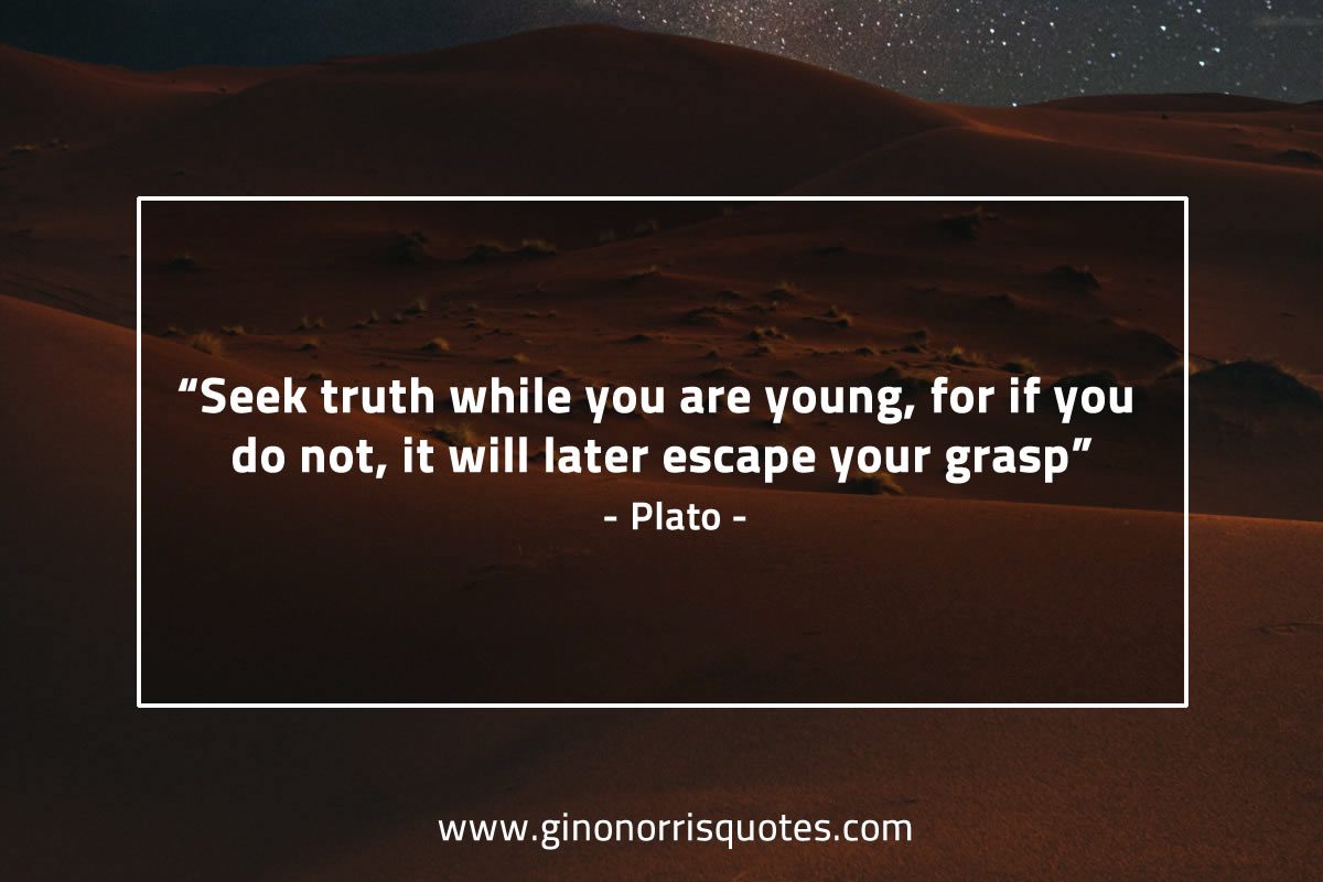 Seek truth while you are young PlatoQuotes