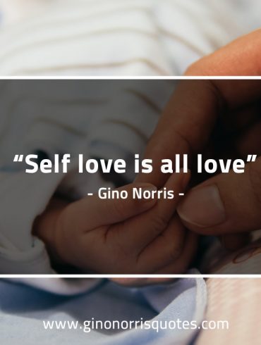 Self love is all love GinoNorrisQuotes