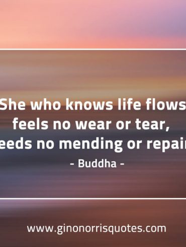 She who knows life flows BuddhaQuotes
